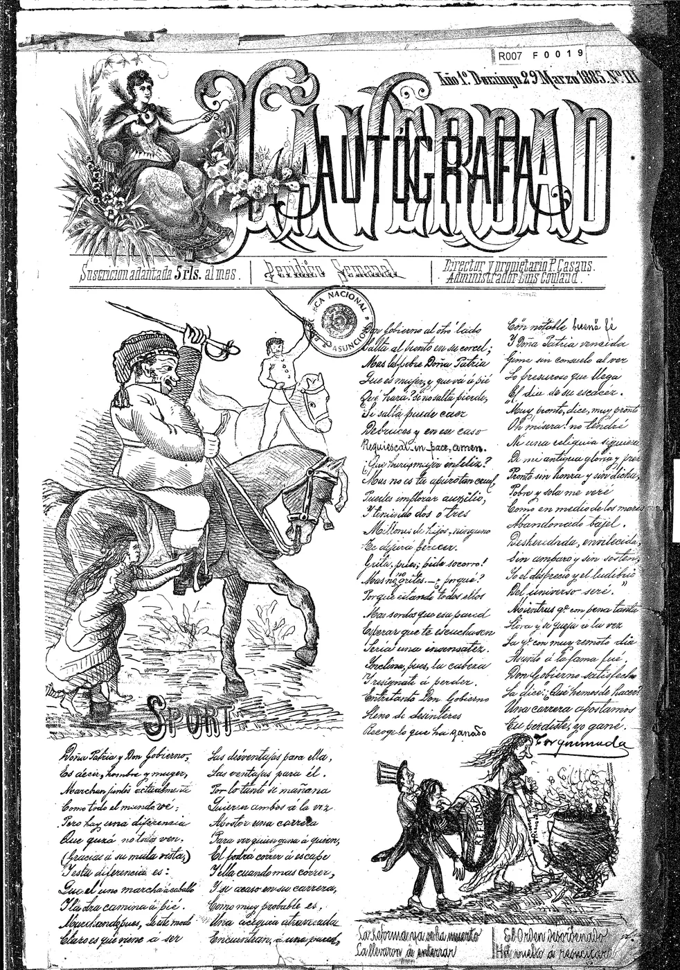 La Autografiada — tipografía decorativa